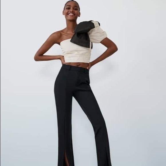 BOGO Zara Cream Pleated Top with Bow. Size Small. Sold out. - Picture 10 of 10